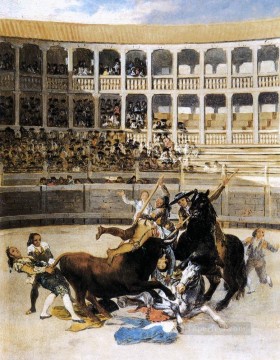  toro Lienzo - Picador Atrapado por el Toro Romántico moderno Francisco Goya